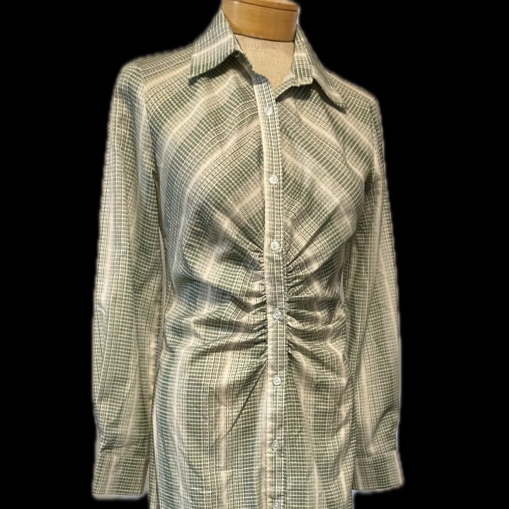 Elegant Green Plaid Maxi Dress